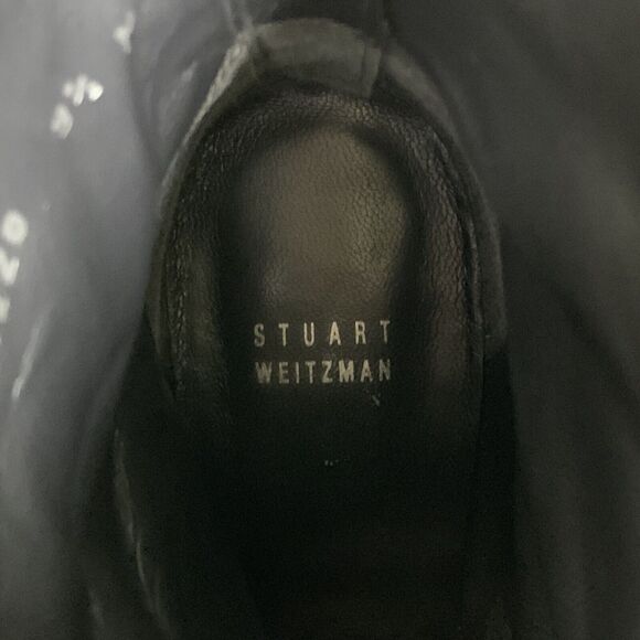 Stuart Weitzman "Skirts" Booties MISMATCH 9.5 10 Gray Suede Boots Heeled Layers - Picture 4 of 7